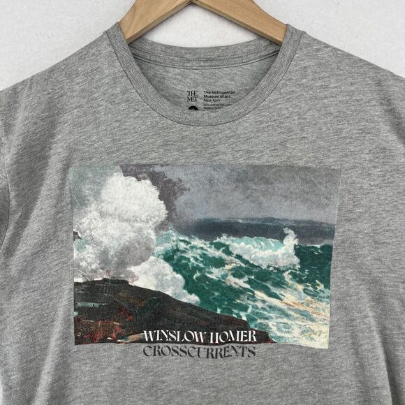 WINSLOW HOMER Shirt Adult S CROSSCURRENTS The Metropolitan Museum of Art Gray - Picture 3 of 13